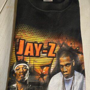 New! Never Worn. RARE! Vintage Anvil Unisex Jay-Z 50 Cent T-Shirt XL Black